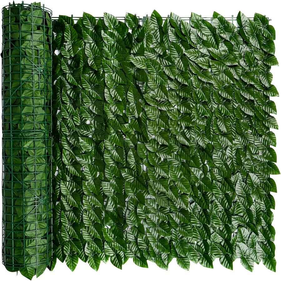 

1 Roll Ivy Privacy Fence Screen – Artificial Greenery Wall With Black Wire Mesh For Patio, Garden, Yard, Or Balcony – Realistic Plastic Leaves For Green Covering, Fence Decorations Outdoor