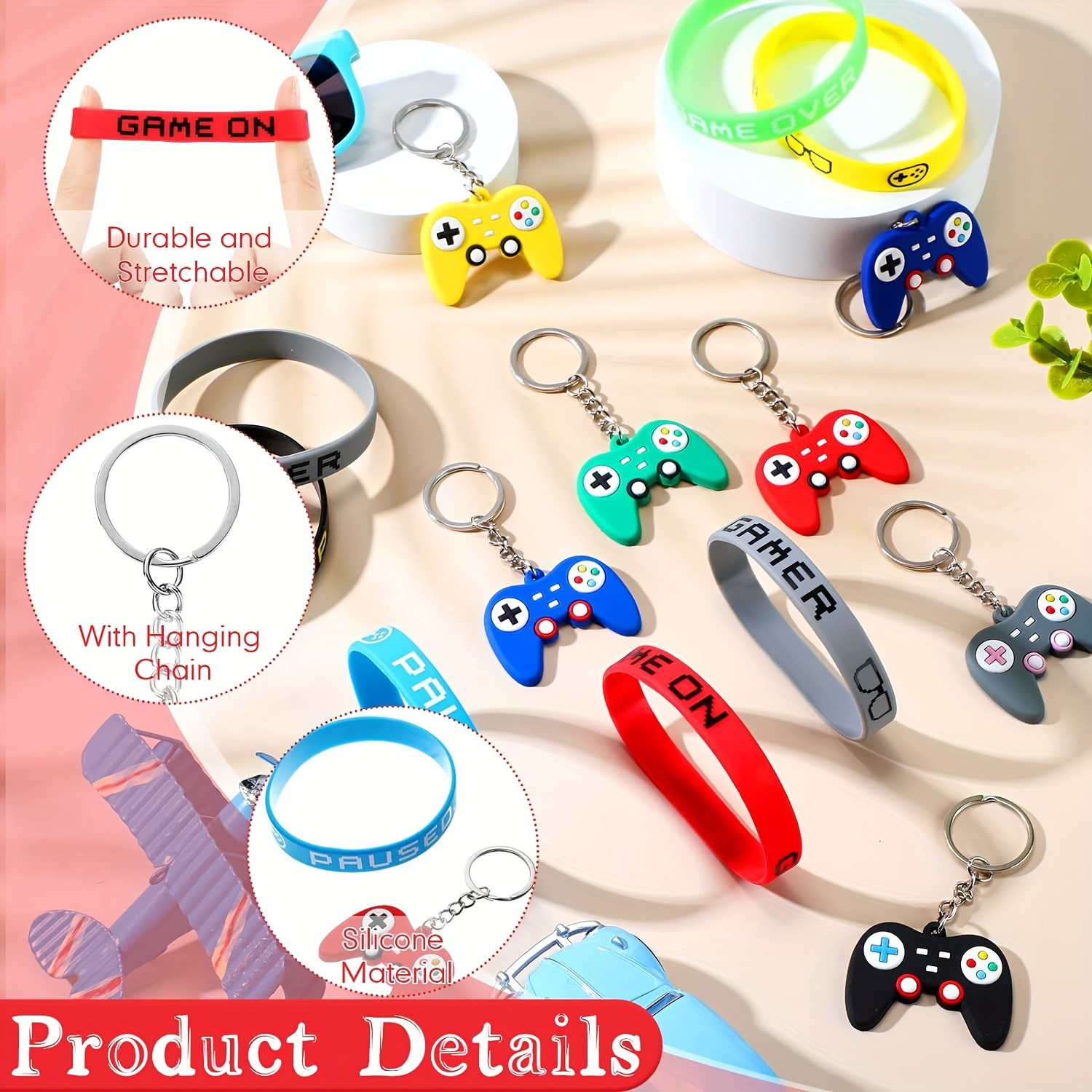 

36pcs Kit: Wristbands, Keychains & For And Christmas