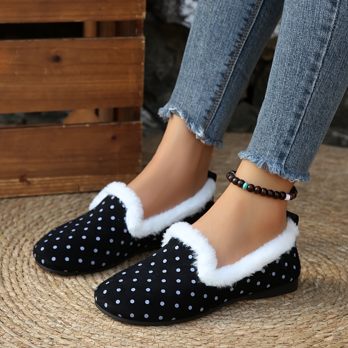 TEMU Chaussures d'hiver pour femmes, intérieur et extérieur, douces et confortables, chaussures pour femmes, légères et confortables, chaussures de