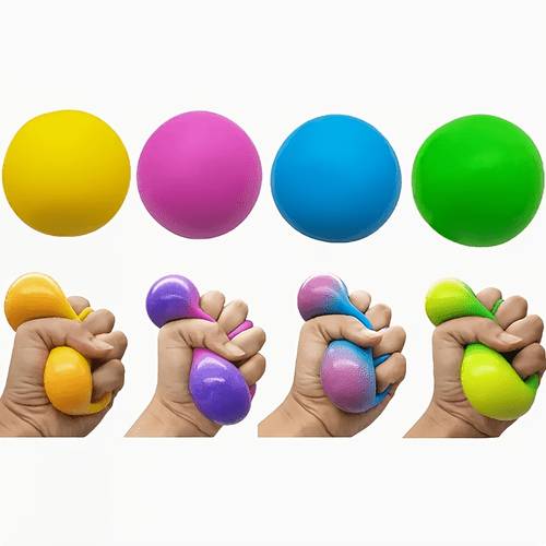 gift for her him 4pcs colored dough squeeze stress reducing balls multi piece party gift package set hand sensory toy squeezing texture toy relaxing mood birthday gift festival gift party gift random colors and styles