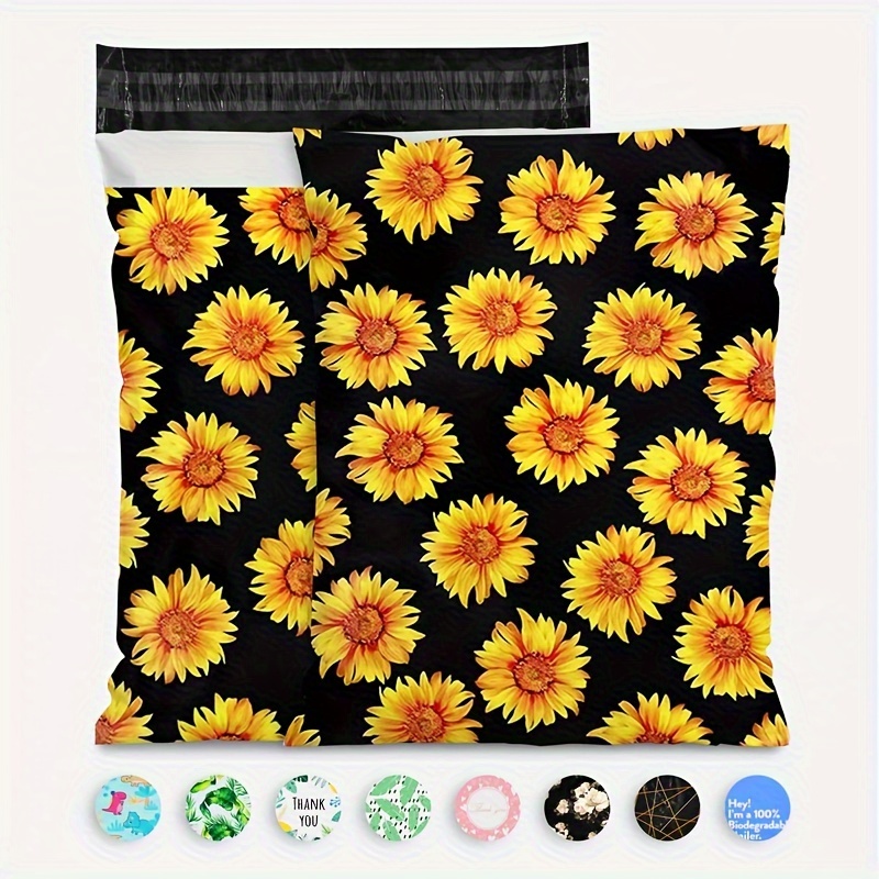 

20pcs, Sunflower Self-seal Courier Mailer Bags, Secure Beauty And Durable Shipping Envelopes