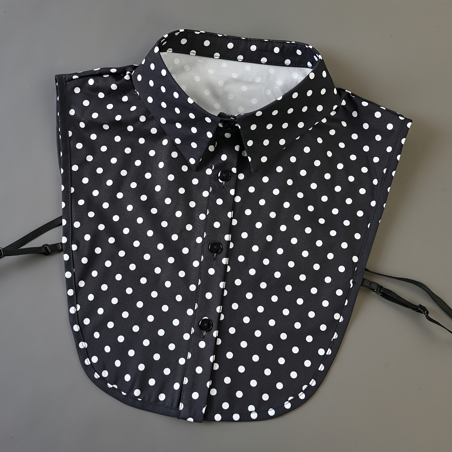 TEMU Polka Dot Shirt With Detachable Collar, Polka Dot Base Layer Shirt With Versatile Decorative Collar, Suitable For