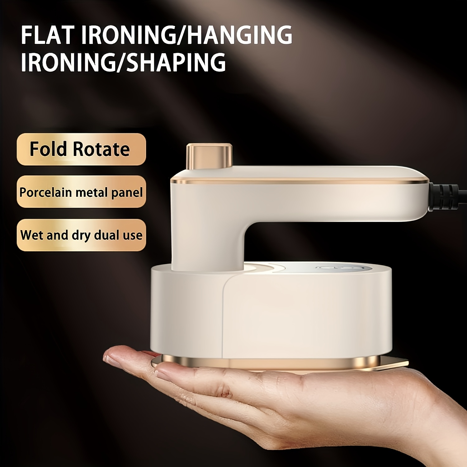 mini portable folding steam iron 180 rotating steamer for clothes fast heating handheld quick wrinkle compact handheld steam iron for travel college dorm back to school apartment home office details 5