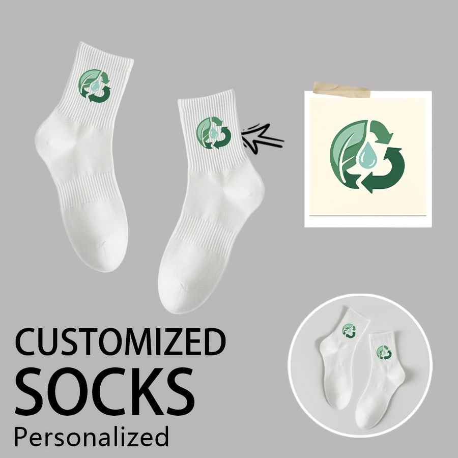 TEMU 1 Paire de Chaussettes Personnalisées avec Photo pour Hommes et Femmes, Personnalisables avec Logos, , Images et . Feraient un Cadeau Adorable,