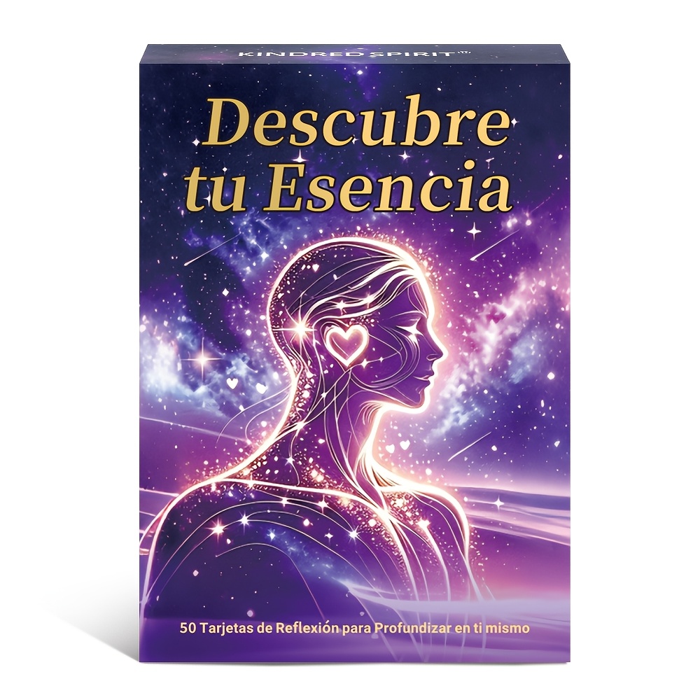 TEMU 50 tarjetas de autorreflexión española , juego de mesa de interno para la curación emocional, tarjetas de conversación profunda para y , mini