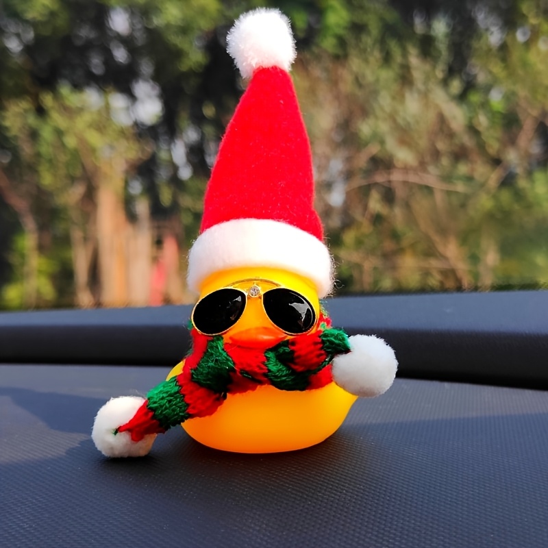 

1pc Christmas Santa Claus Duck Shape Car Decoration