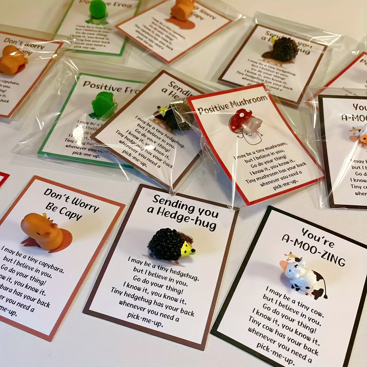25 bulk gifts to show employee appreciation for colleagues thank you gifts with animal puns and inspirational note cards humorous resin figures for office appreciation and pocket favors