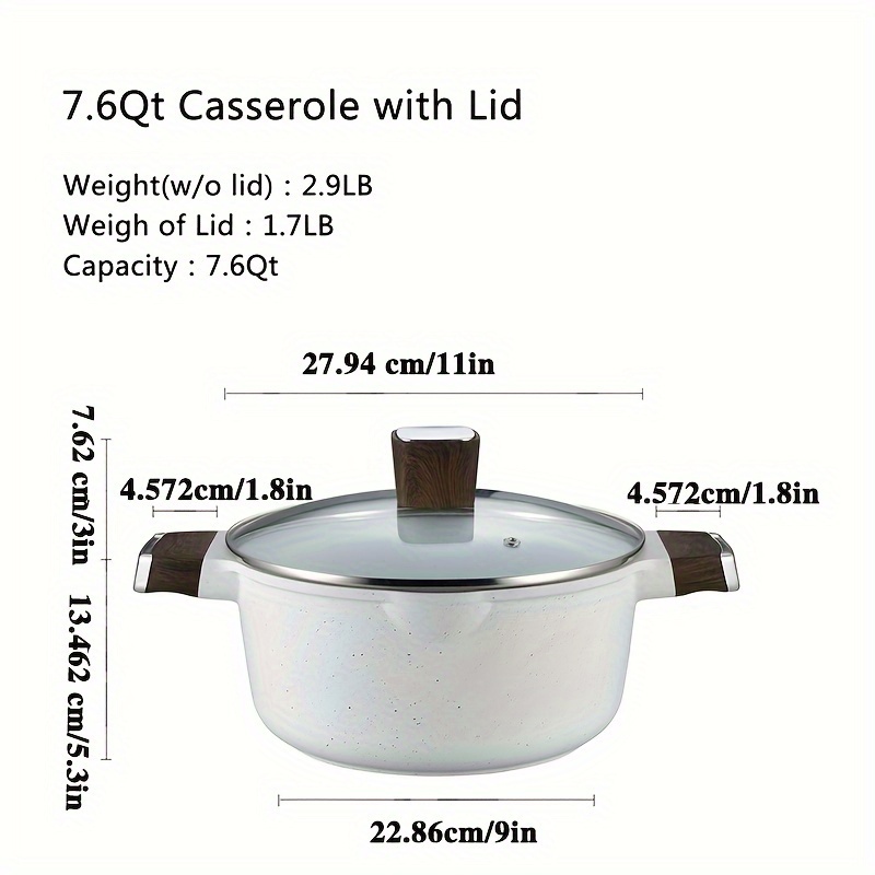   nonstick cookware set aluminum kitchen pots and pans set with frying pan casserole saucepan lids and utensils compatible with all stovetops details 9