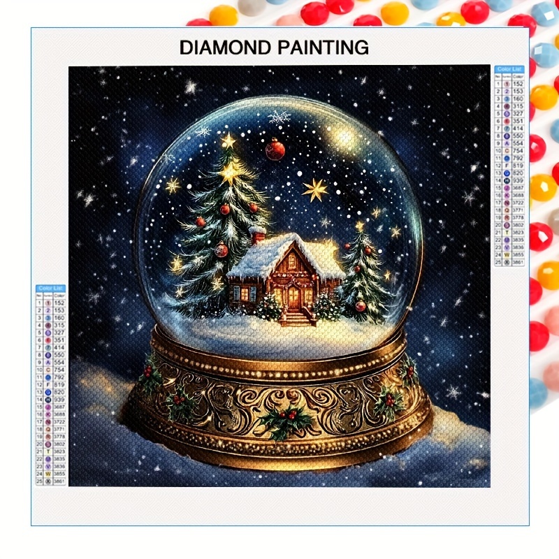 

5d Kit For Adults - Christmas , Round Diamond Art Set, Diy Decor, Decoration For And , And Diy Enthusiasts, For Christmas And Halloween - 11.8" X 11.8