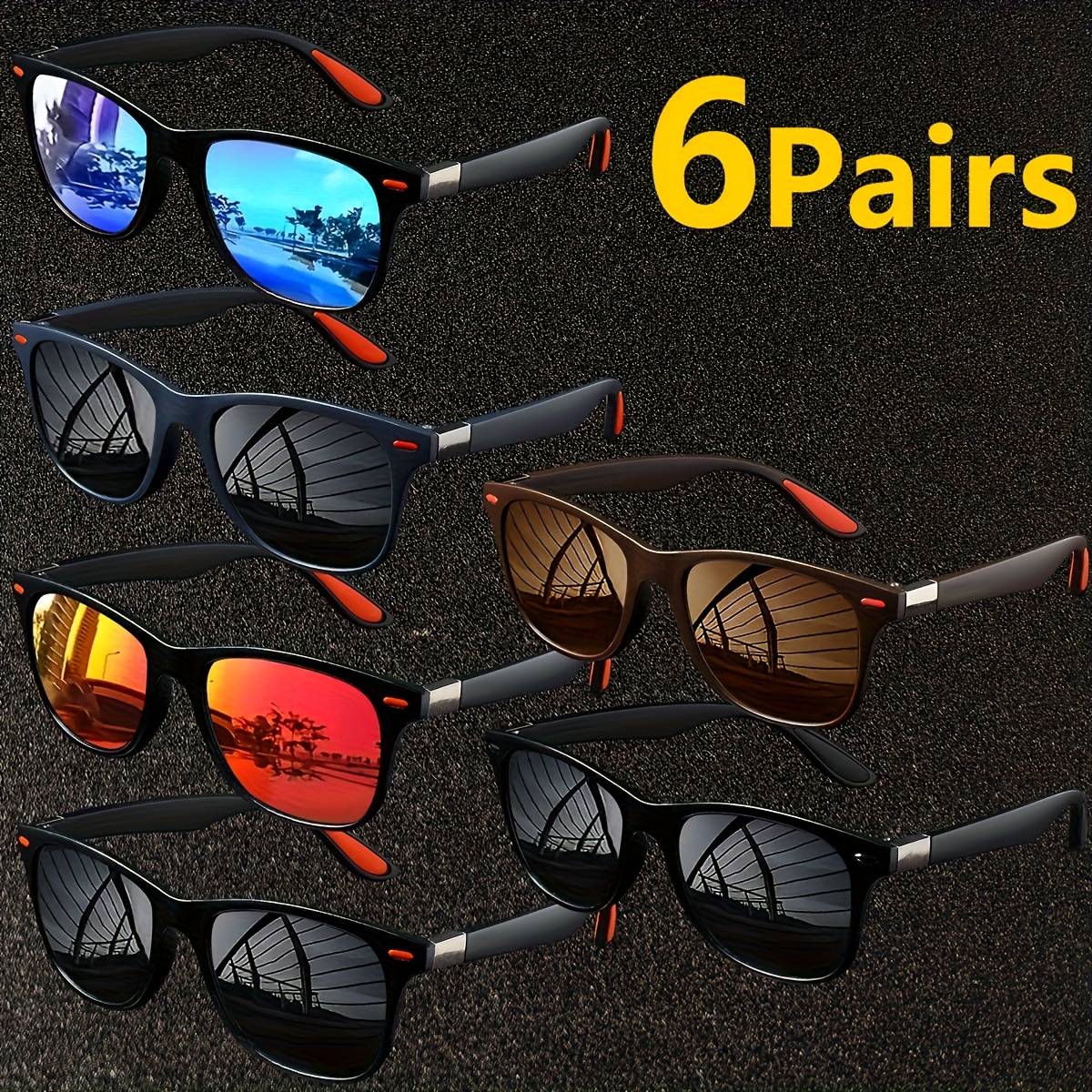 6pcs Cool Fashion Glasses Set for Men