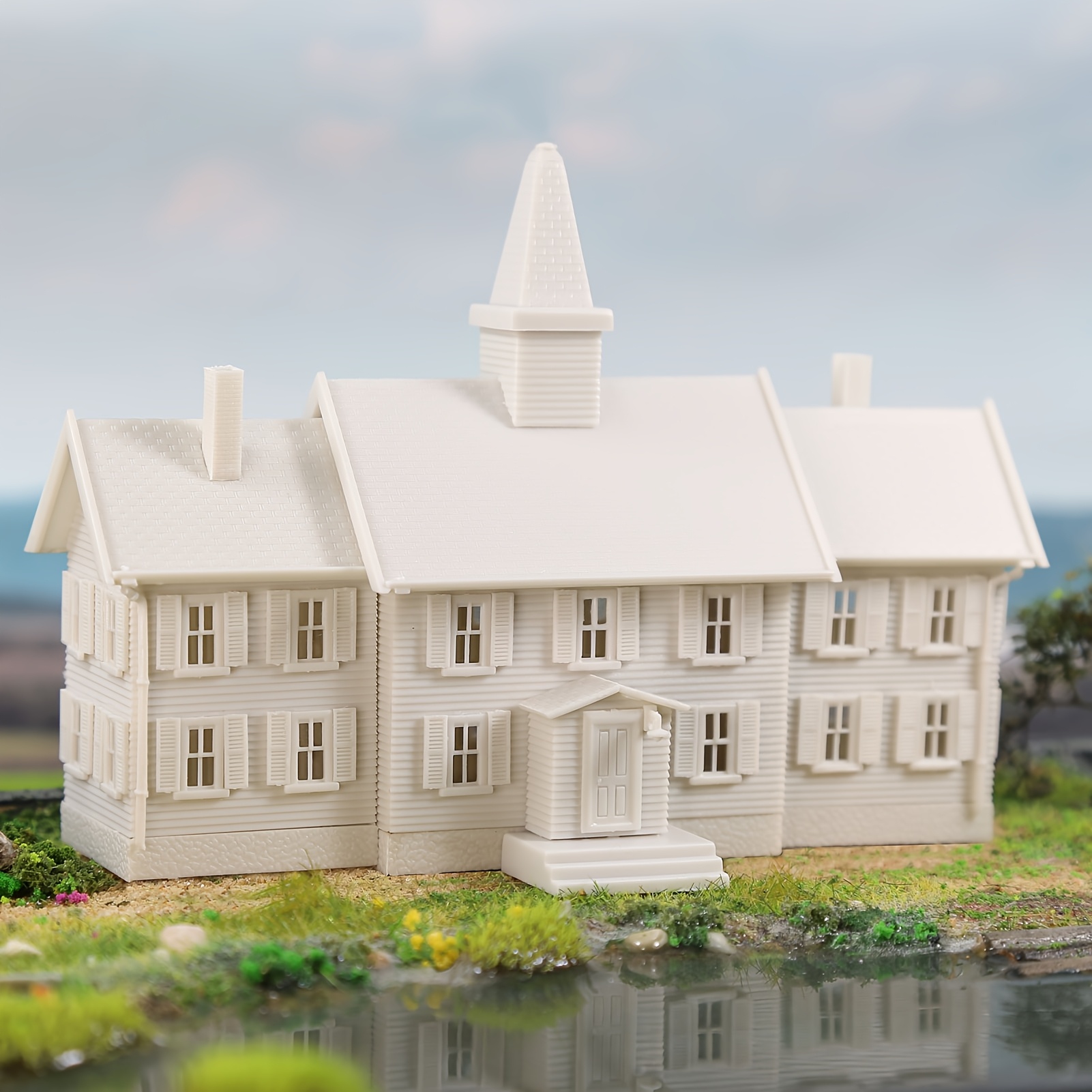 N Scale Unassembled Model Schoolhouse Kit