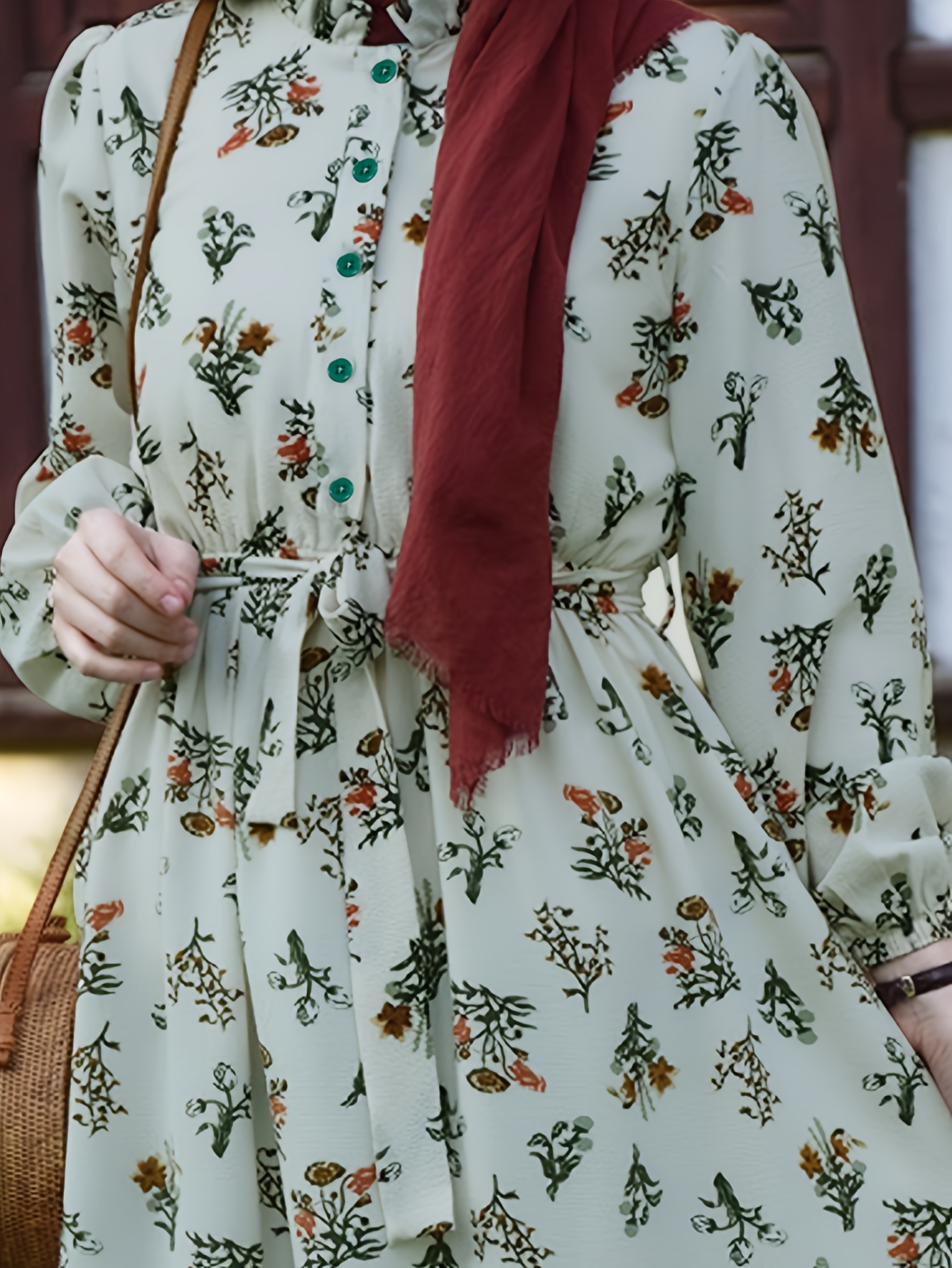 womens casual rustic elegant dress small floral print - Temu United Kingdom