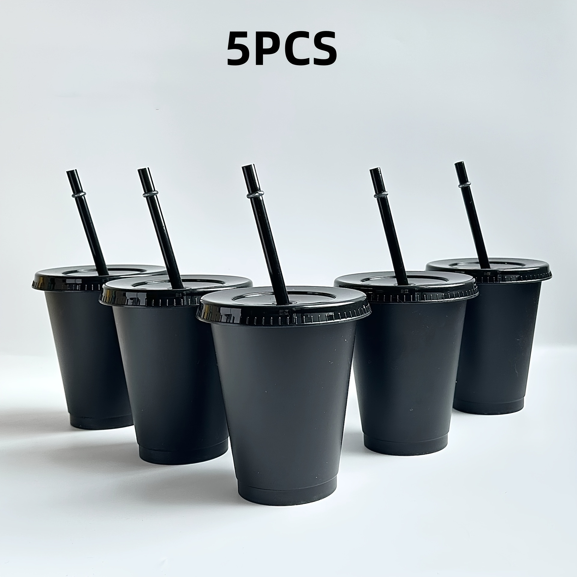 5pcs tumbler straw lid 16oz reusable plastic cups water - Temu Portugal