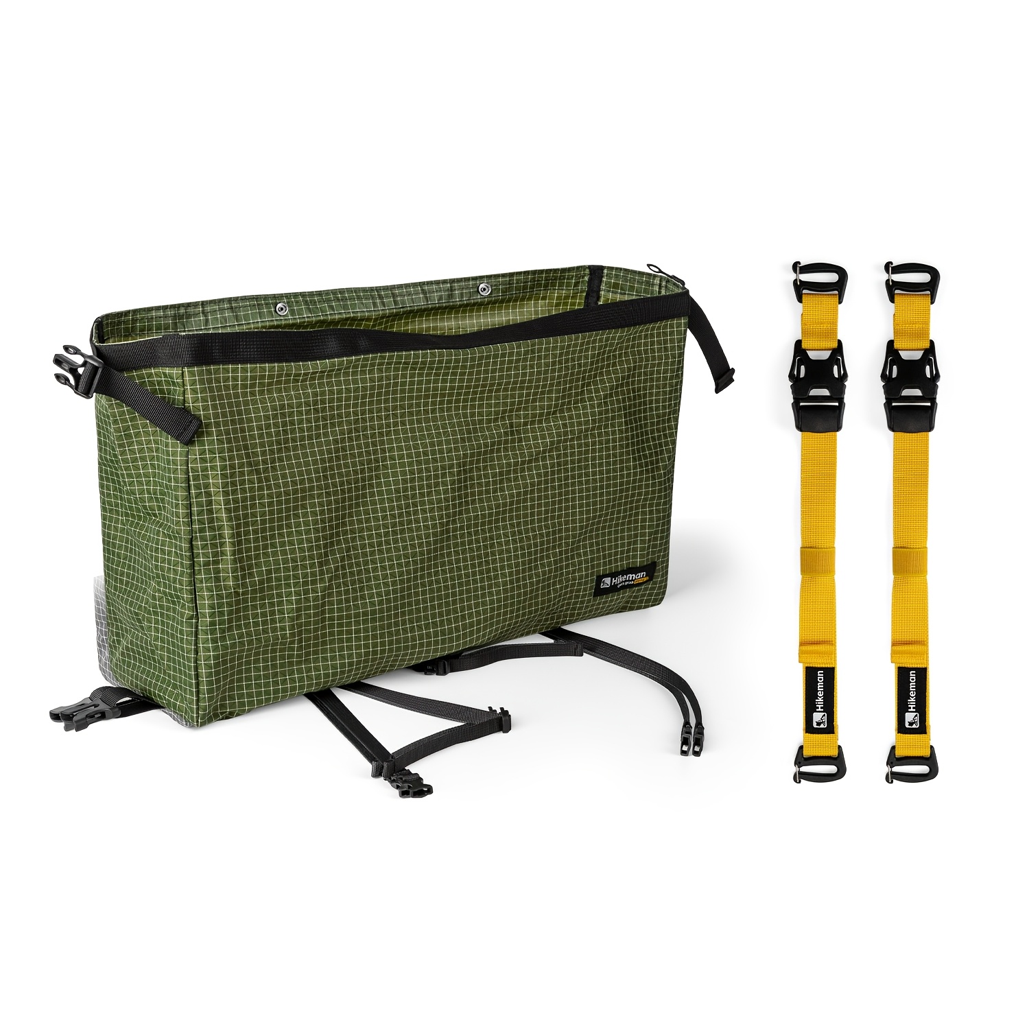 TEMU Hikeman Outdoor Backpack Extension Storage Bag, External Expansion And Extension Bag, Mountaineering Accessory Pouch, With 2pcs External Straps,