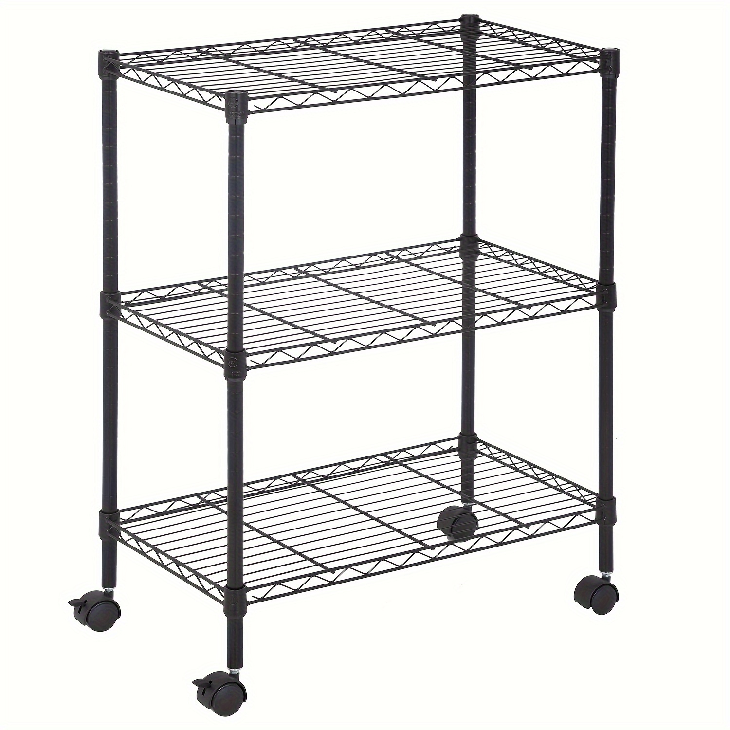 

Wire Shelving Metal Storage Shelves 23l X 13w X 32h 3 Tier Layer Storage Shelves With Wheels For Kitchen Garage Small Places