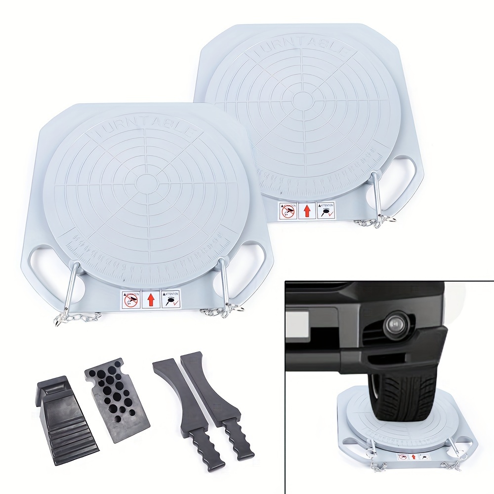 

Pair 360° Wheel Alignment Turn Plate Magnesium Alloy Fit Heavy Duty Vehicle