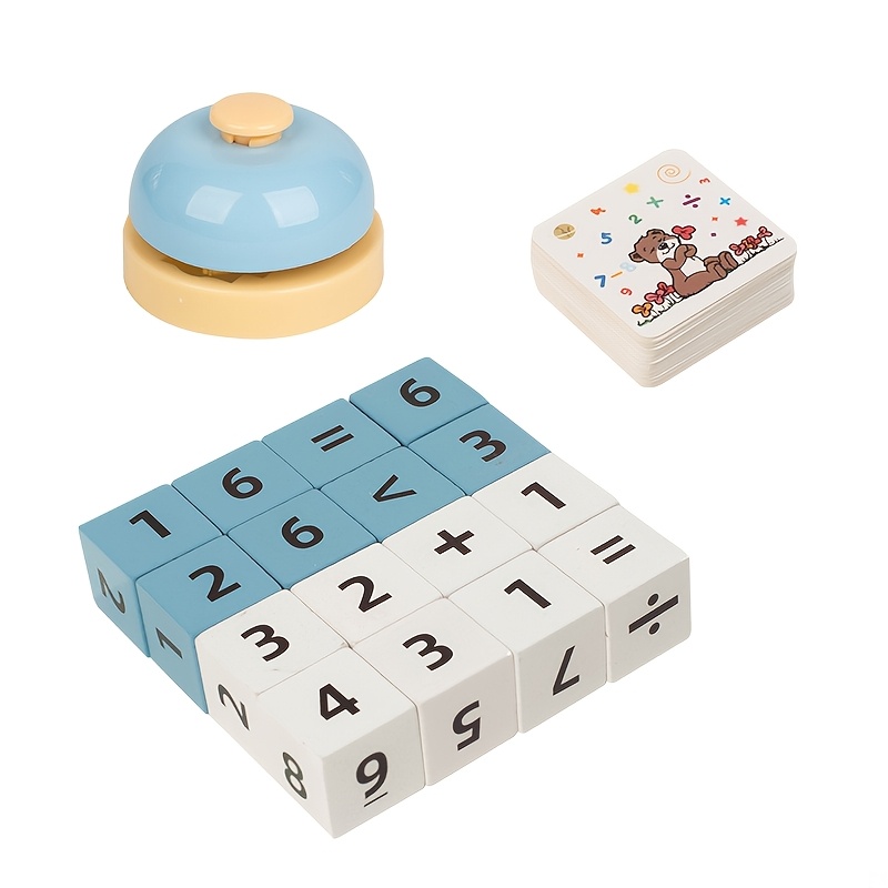 Children's Educational Math Toy, Wooden Number Blocks Game With 110 Addition, Subtraction, Multiplication, And Division Problems, Multiplayer Learning Puzzle Toy