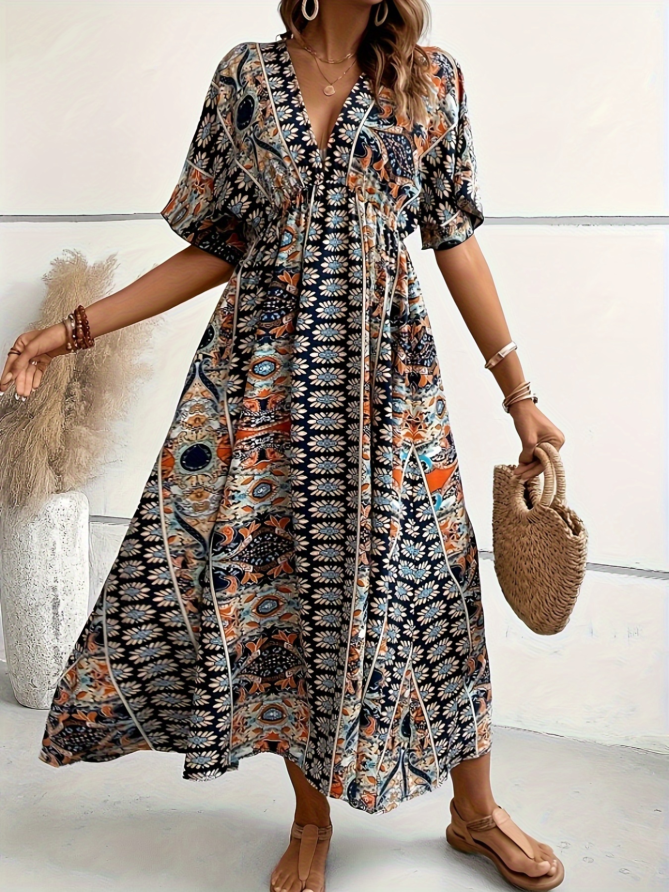 plus size plus size womens batwing sleeve all   dress   0