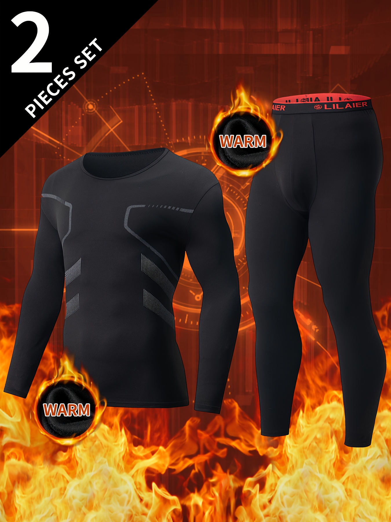 2 piece mens thermal underwear set autumn winter long johns mens top pants adult turtleneck underwear set