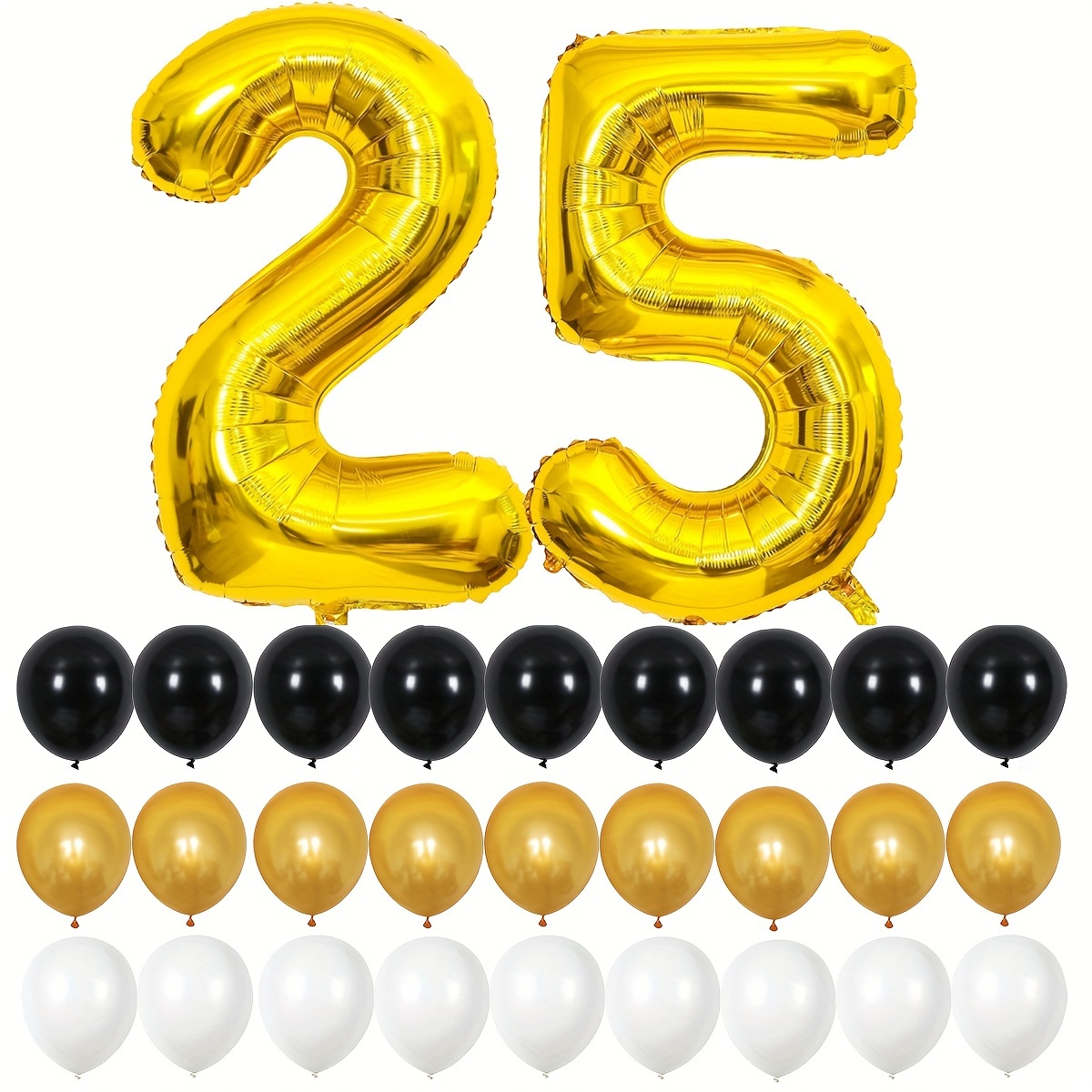 Globos de 40 cumpleaños para hombres, 15 globos de feliz cumpleaños de 40  años, globos negros y dorados para decoración de fiesta de cumpleaños 40