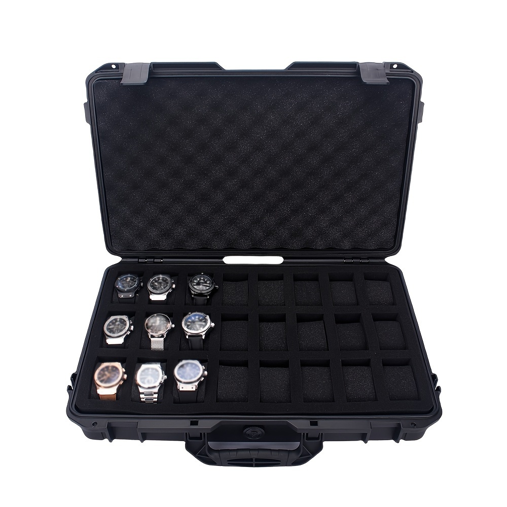 

24 Slots Watch Box, Collection Protective , Thickened With Sponge Case