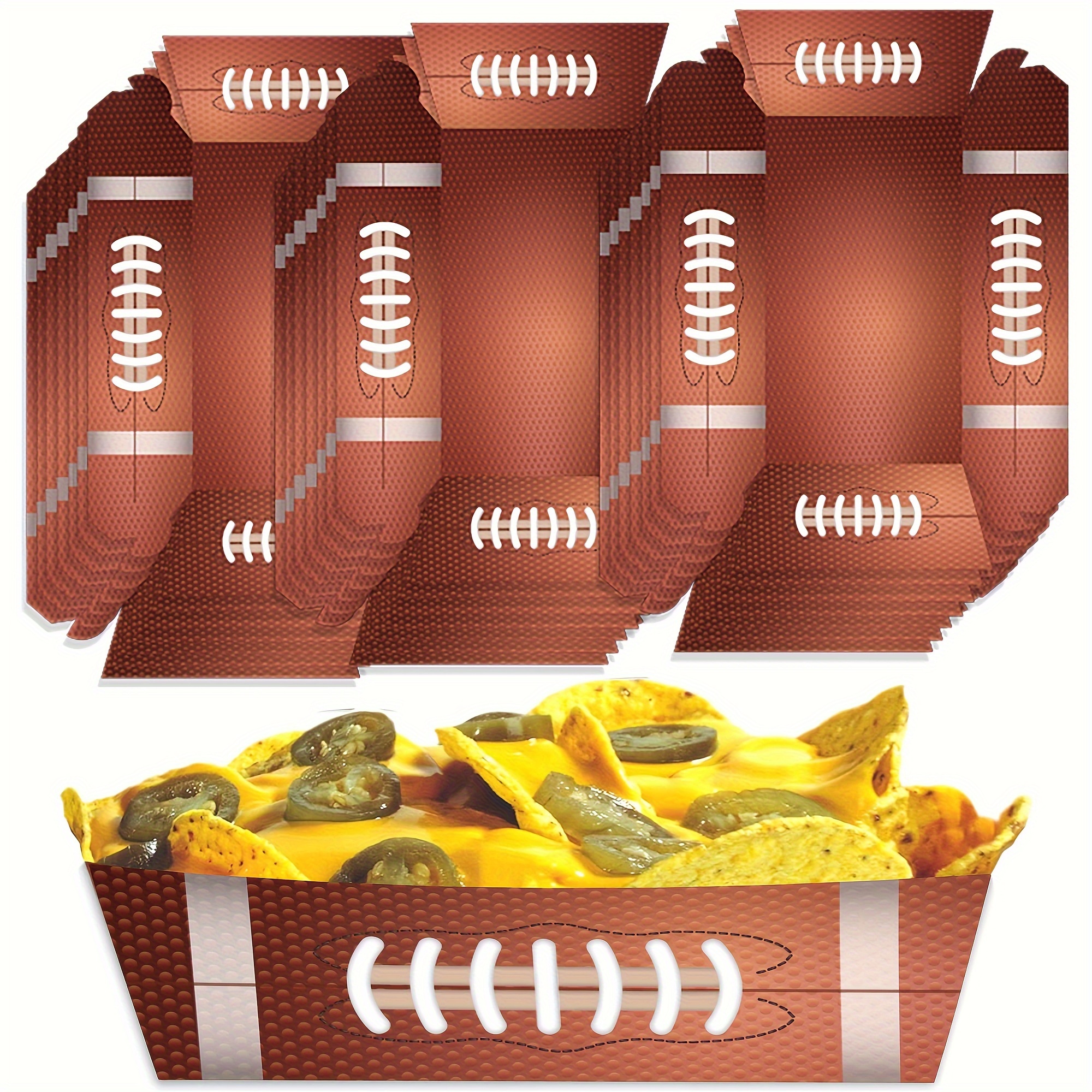 

20pcs Paper Snack Tray Football Disposable Snack Tray