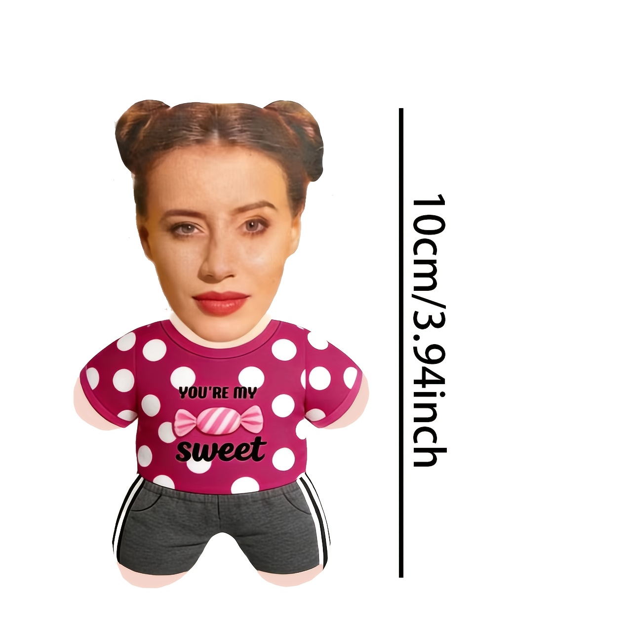 TEMU Customize An Adorable Candy-shaped Pillow With Your Own Image - Create A Personalized Commemorative Pillow For Yourself, Family, , Or Couples. A