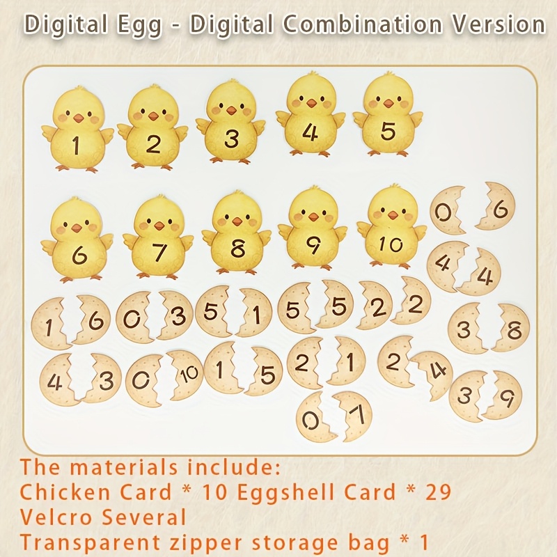 1 Set Number Egg Math - Color-coded Counting Eggs With Numbered 0, Addition & Subtraction Practice Toy For & Kindergarten, Educational For Math Skills & Cognitive Development