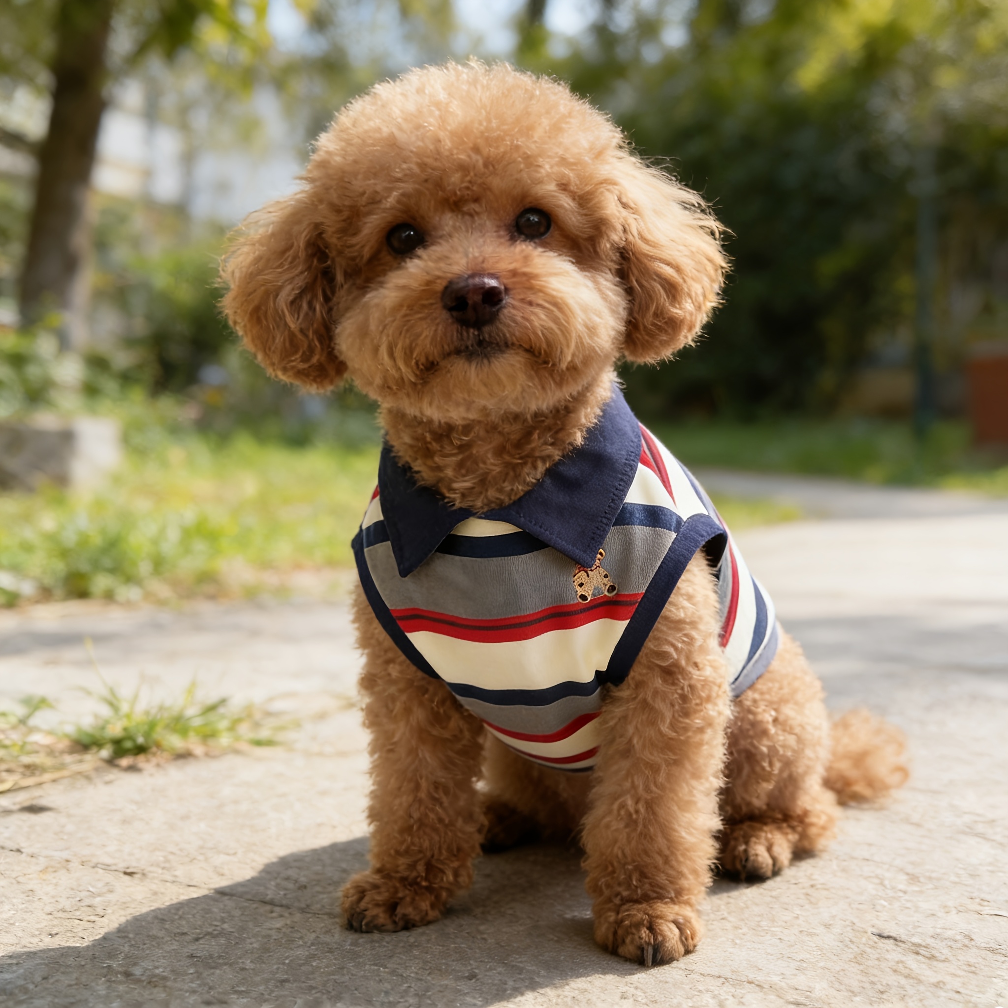 TEMU Dog Collar Striped Cute Suitable For Home And Outdoor Breathable Spring Summer Autumn Wear