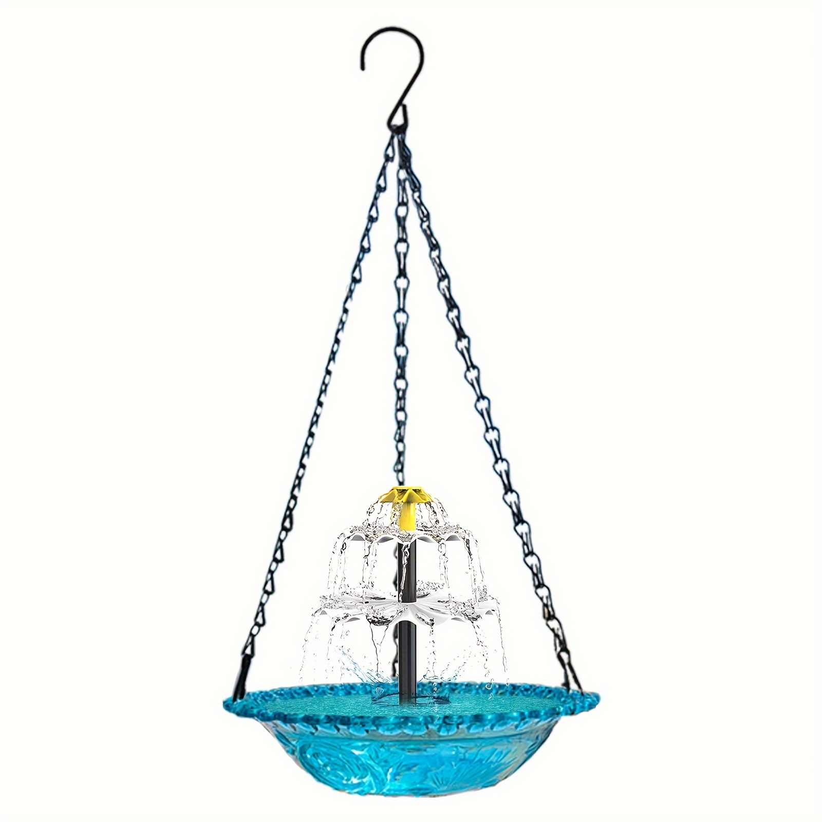 TEMU Solar Fountain Bird Bathing Fountain Outdoor Bird Feeder, Decorative Fountain Bird Feeding & Bathing Equipment, Detachable Diy, Bird Feeding