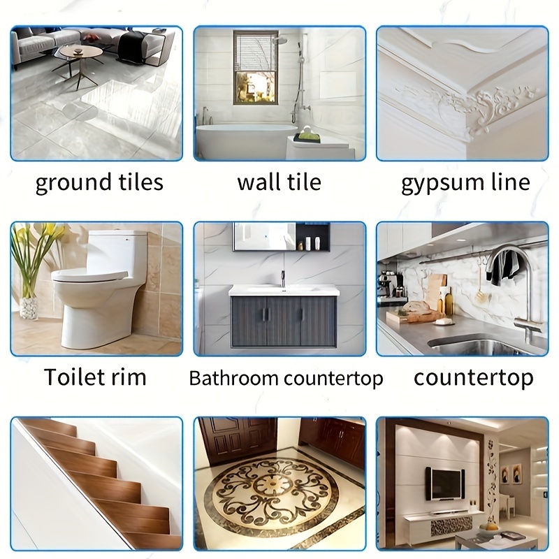 Premium Plastic Steel Mud Beauty Seam Glue/for Basin Rack, Shower Room, Sink Edge, Toilet, Bathtub, Floor Tile, Wall Tile, TV Background Wall, Home Waterproof