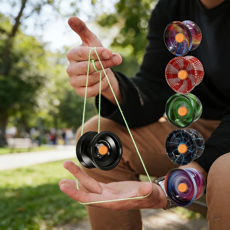 TEMU 5pcs Random Color Metal Set - Metal Iron With String, Suitable For Outdoor/sports, Hobbies, Party Favors - Durable Game Collectibles