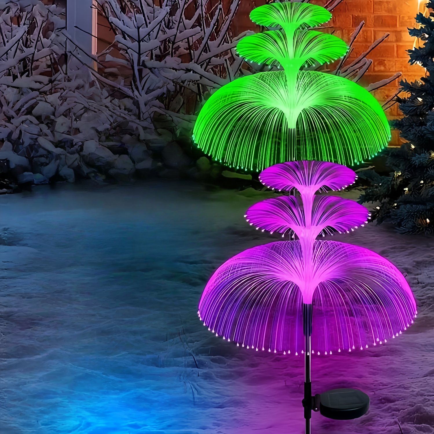 Image of New Led Three-layer Jellyfish Solar Light Jellyfish Multicolor Light Colors Used For Decorative Atmosphere Lights In Courtyards Lawn Garden Christmas & Halloween Decor Lights