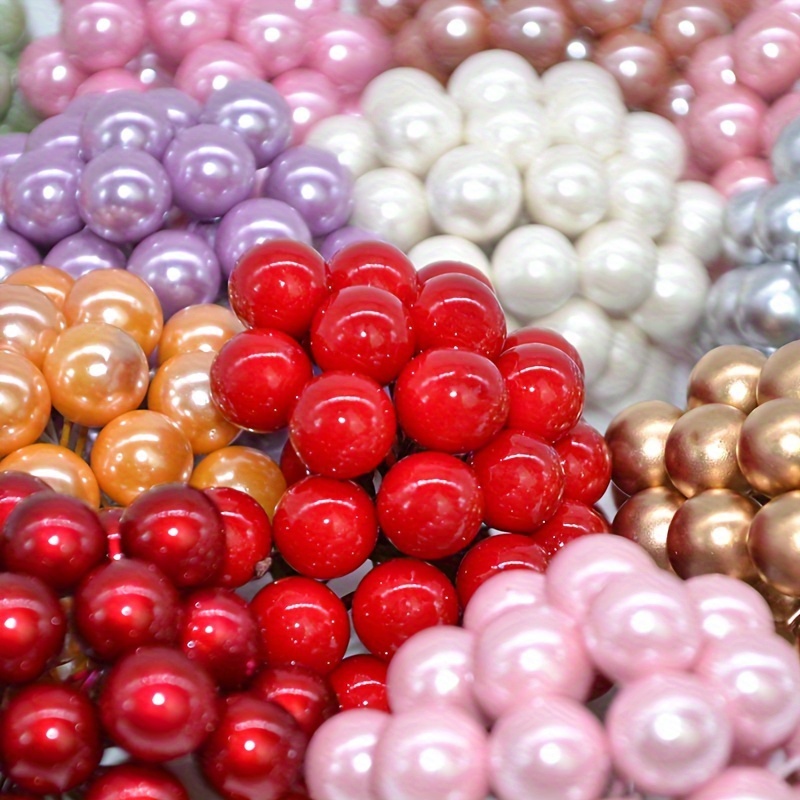 

50pcs Vibrant Christmas Stems - 12mm Artificial Foam Cherries For Tree Decor, Diy Crafts, Wedding & Party Wreaths