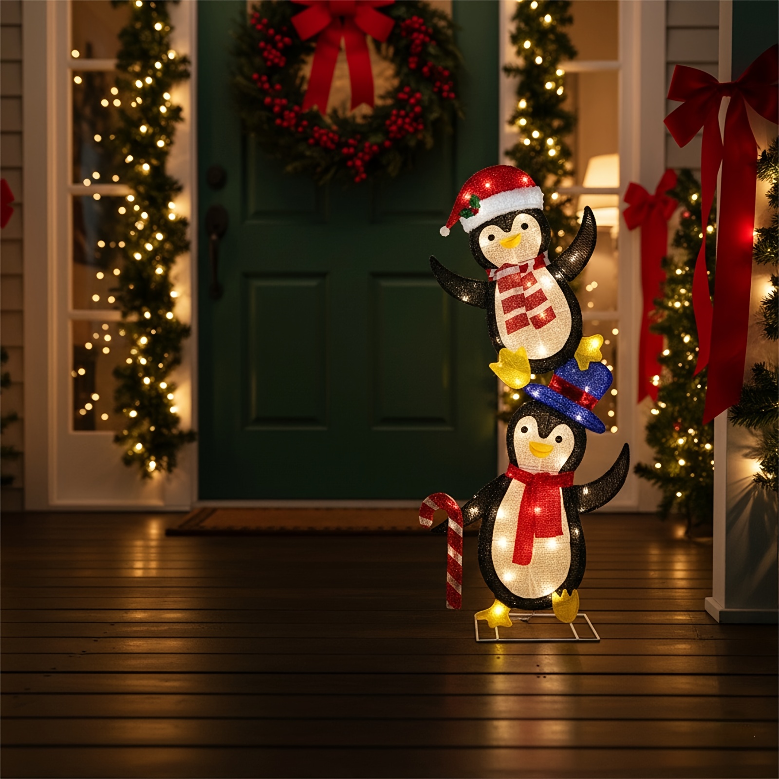 2pcs christmas penguin decorative lights warm light 8 - Temu Canada