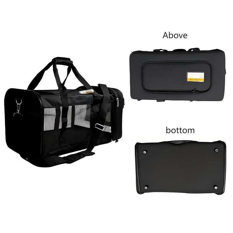 TEMU Pet Travel Bag With Name Tag, Portable Breathable Mesh Pet Crossbody Bag, Suitable For Cats And Dogs, Ideal For Road Trips And Vet , Halloween