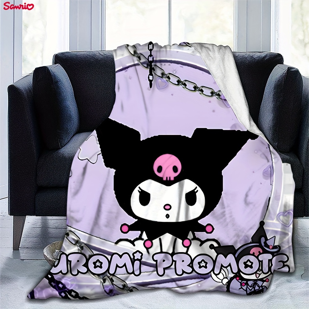 

1pc Kuromi Flannel Blanket, Gift Square Blanket Soft And Comfortable, Suitable For Adults At Home Picnic Travel