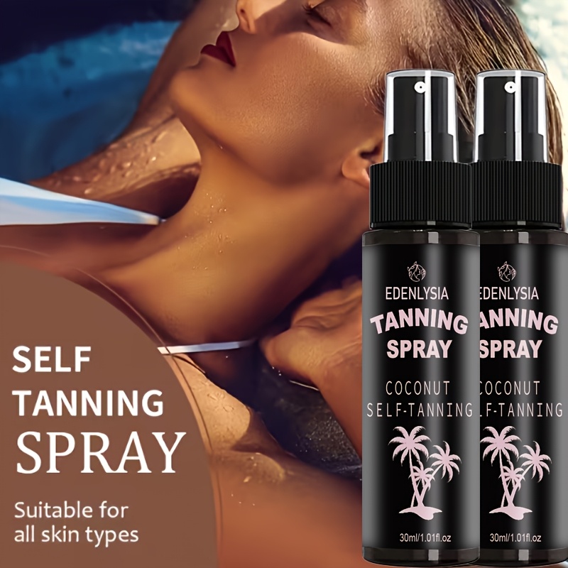 2 pack of   coconut oil spray instantly   moisturizes skin and     a bronze   gentle formula non irritating waterproof and abrasion resistant suitable for the whole   to carry for outdoor travel