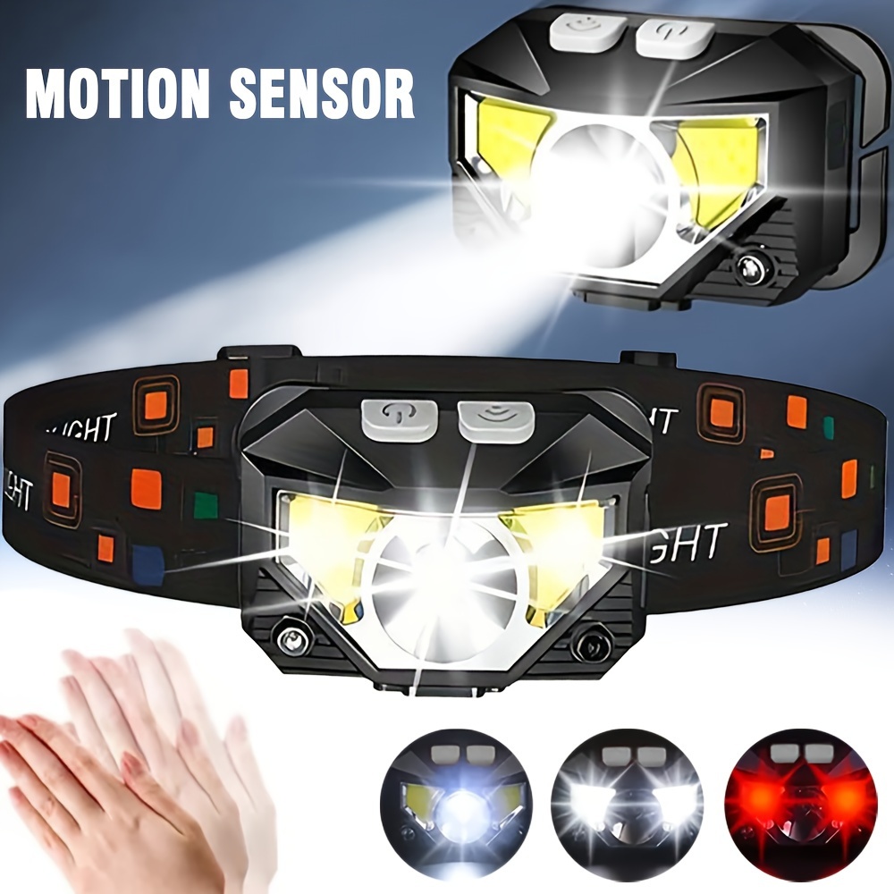 USB Rechargeable LED Headlamp Motion Sensor Mini Headlight - Temu