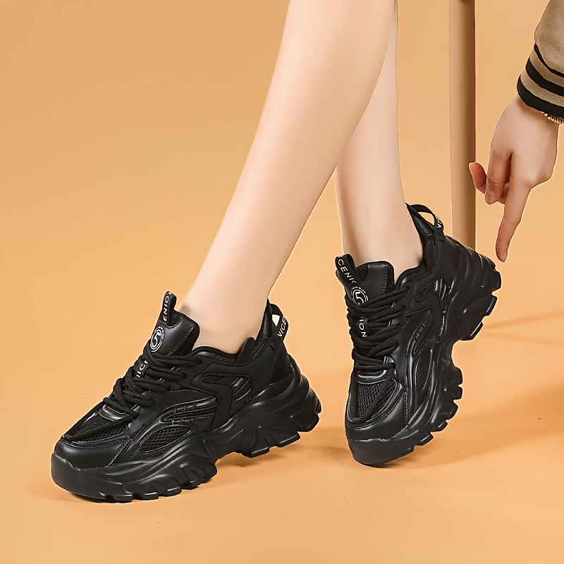Women's Height-Enhancing Platform Sneakers with Lift Sole