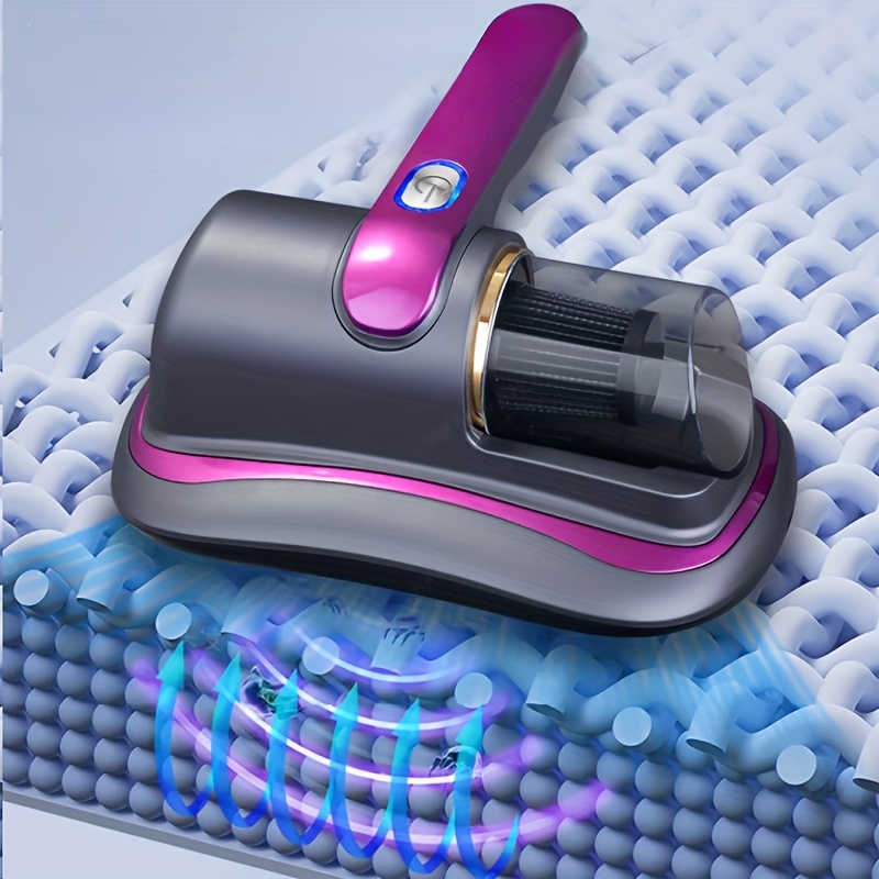 1pc rechargeable handheld bed vacuum cleaner super suction and   uv washable filter for deep cleaning handheld vacuum cleaner cordless mattress vacuum cleaner     beds sofas pet hair and carpets details 4