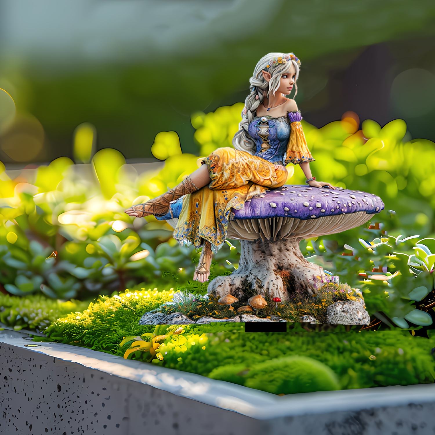 

Whimsical Fairy On Purple Mushroom Garden Stake - Durable Acrylic, Weather-resistant Outdoor Decor For Lawn, Backyard & Yard - Vibrant Colors, Realistic Design, Unique Country Style (8x5.5 Inches)