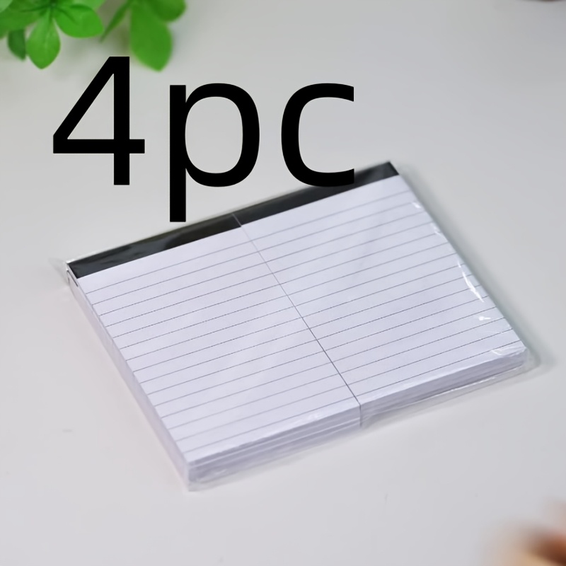 TEMU 4pcs Black And White Non-adhesive Sketch Pads, 30 Pages Each, Tear- Desktop Memo And Schedule Notebook, Ruled Sticky Note Planner Multi-use Set,