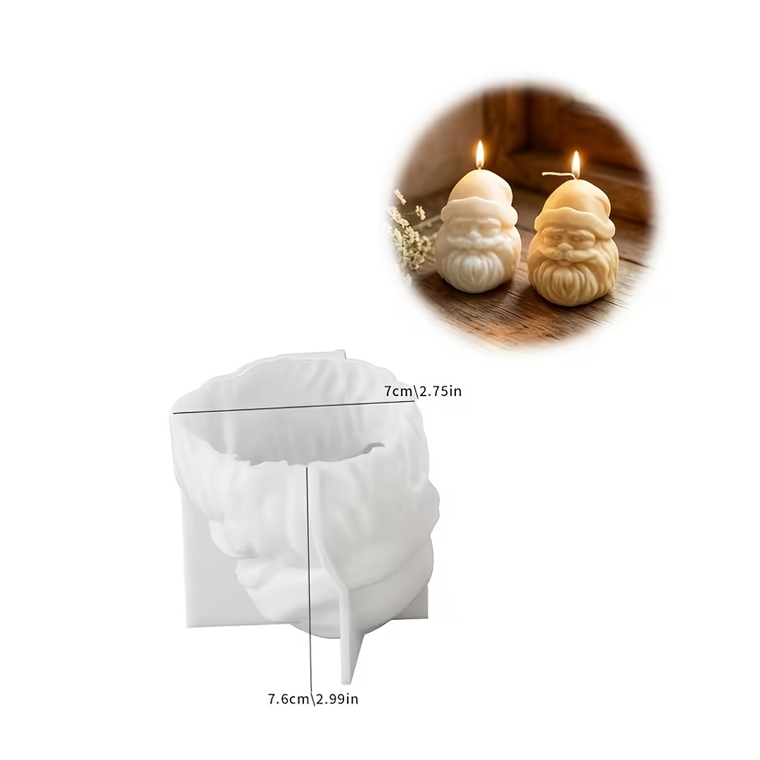 TEMU Stampo per candela natalizia, Stampo per candela a forma di , Decorazione fai da te invernale per resina e gesso, Regalo di Natale a