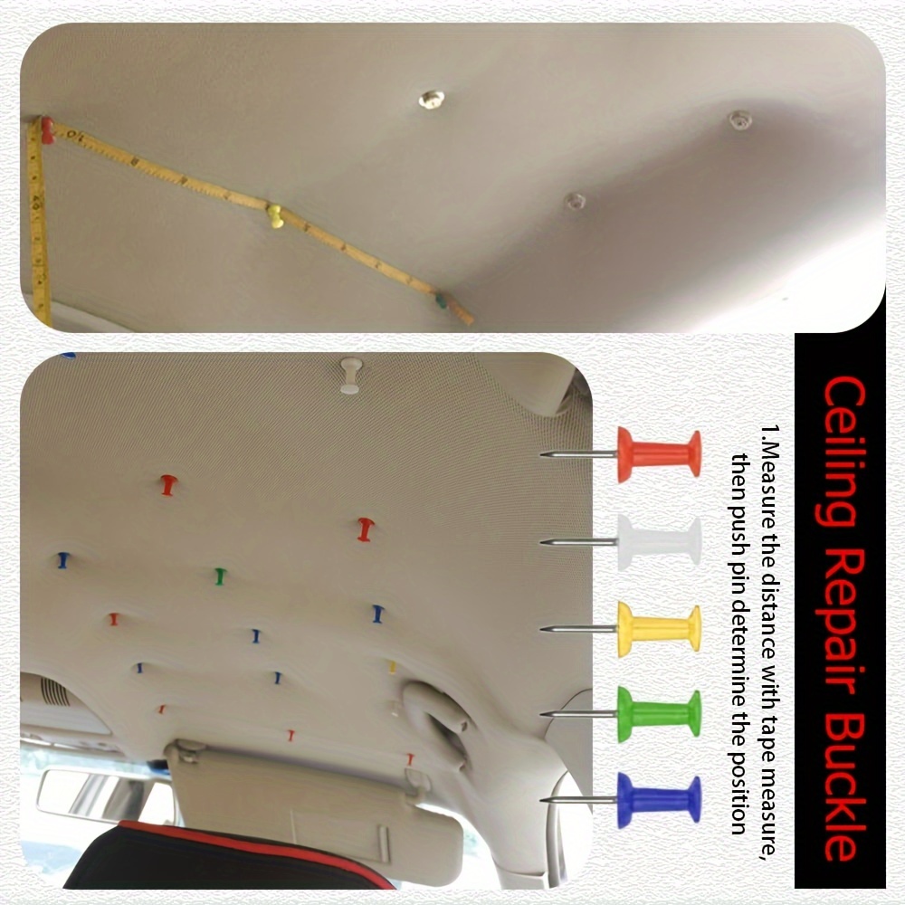 70PCS Boucles De Voiture de réparation,Rivets de Toit Voiture Fixe