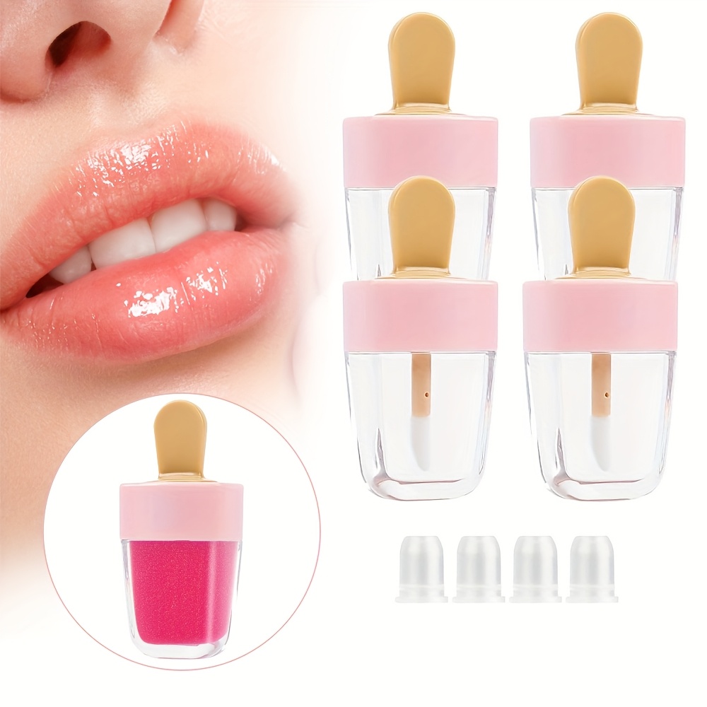 24 Stück 5 Ml Lipgloss Tubes - Nachfüllbare Mini-Behälter Mit Pinsel Für DIY Kosmetik