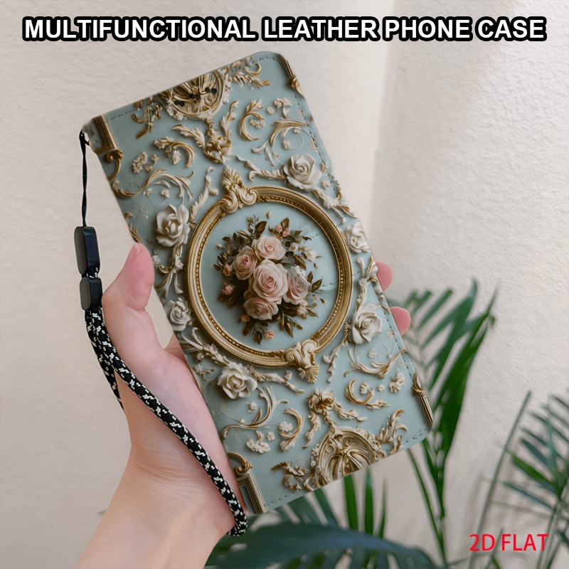TEMU Phone Case: 2d Flat Rose Pattern Multi-angle Flip Cover Phone Case, Suitable For Galaxy A32/a32 5g/a33 5g/a34 5g/a35 5g/a36/a42 5g/a51/a51
