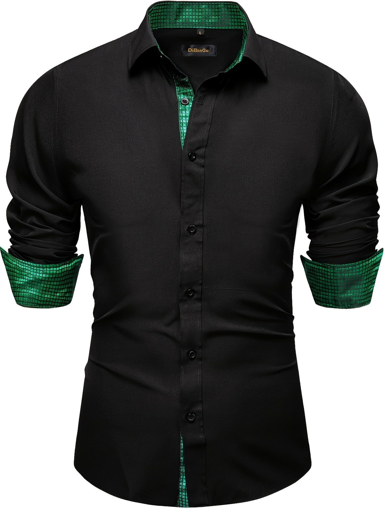 Men's Outfits Casual Lapel Button Long Sleeve Shirt - Temu