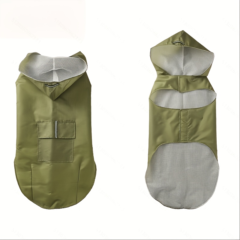 TEMU 1pc - 2026 Colorful New Large Medium Size Pet Dog Warm Raincoat Pet Luminous Reflective Strip Outdoor Dog Coat