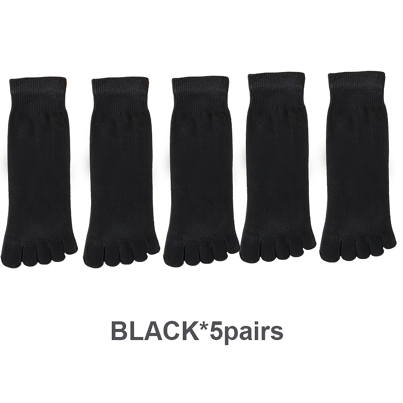 E-shop 5er-Pack Damen-Fünfzehensocken für alle Jahreszeiten, weich bequem, schweißabsorbierend atmungsaktiv, geeignet für Sport , Größen 36-41